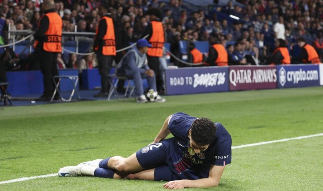 将缺战次回合对拜仁！官方：阿什拉夫右腿肌肉受伤缺战数周