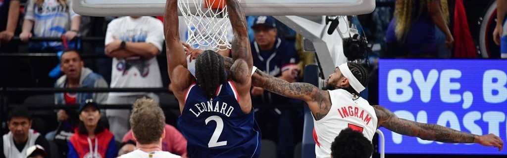 伦纳德27+6+2加兰24+4+6 英格拉姆18+6+4快船击败猛龙